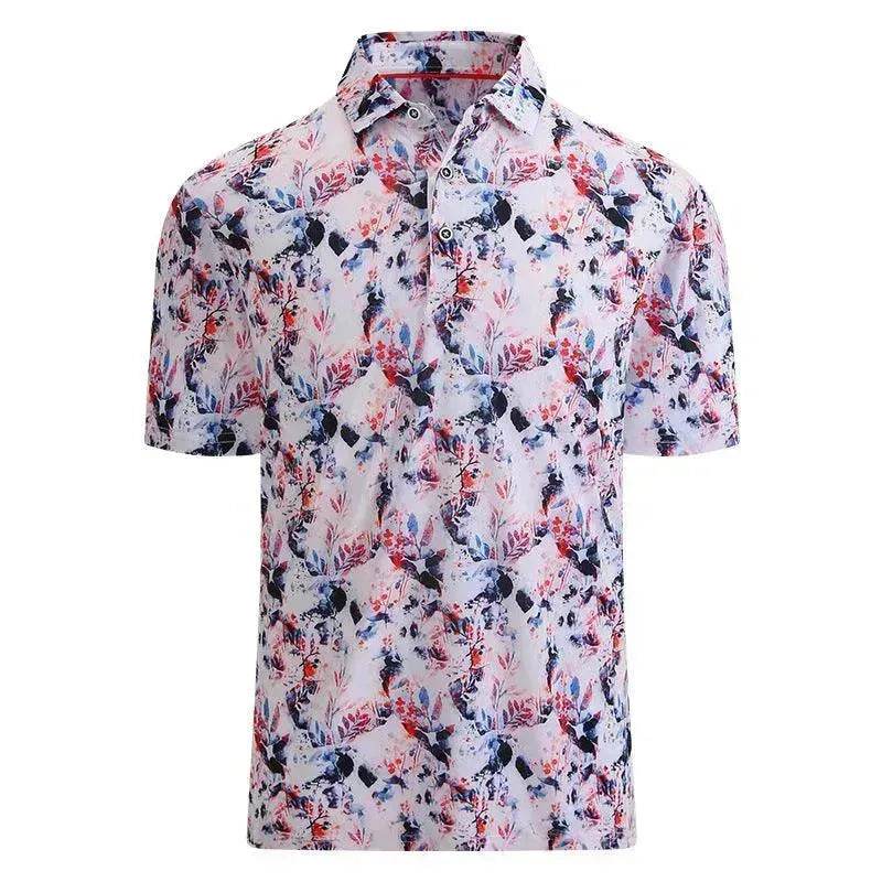 Ice Silk Printed Polo Shirt Men's Short Sleeve - EX-STOCK Canada