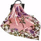 Imitation Silk Printed Floral Arab Headscarf - EX-STOCK CANADA
