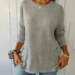 Irregular Sunken Stripe Lines Top Button T-shirt Women - EX-STOCK CANADA