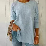 Irregular Sunken Stripe Lines Top Button T-shirt Women - EX-STOCK CANADA