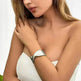 Irregular With Personality Glossy Alloy Wide Bracelet for Women - EX-STOCK CANADA