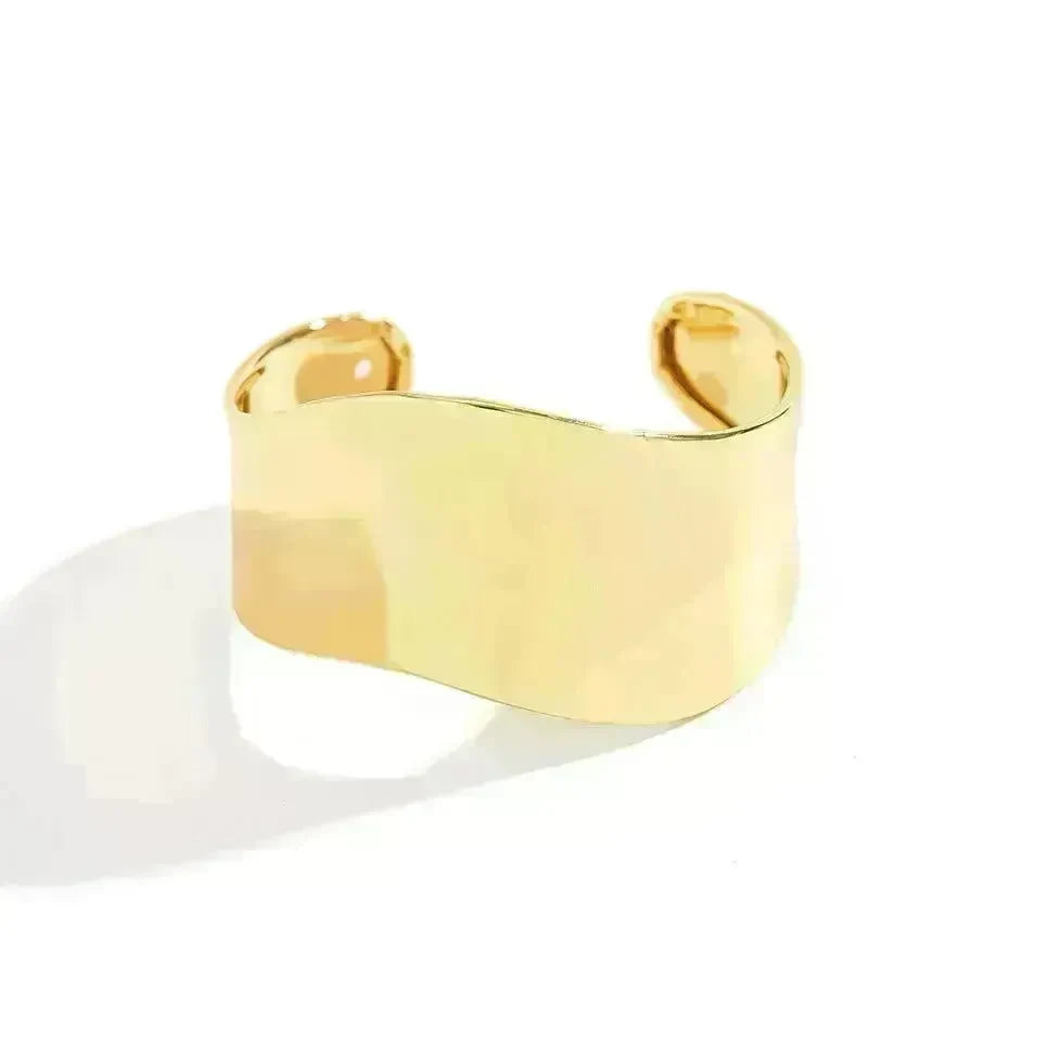 Irregular With Personality Glossy Alloy Wide Bracelet for Women - EX-STOCK CANADA