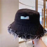 Jean Fisherman Hat Women's Spring And Summer Thin Washed Old Frayed Edge Bucket Hat Outdoor - EX-STOCK Canada