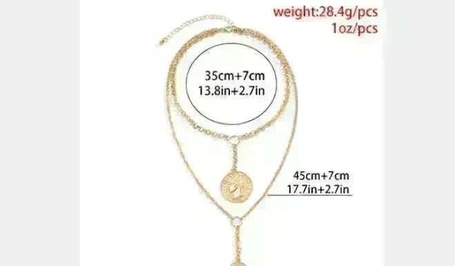 Jewelry Portrait Embossed Tassel Necklace Female - EX-STOCK CANADA