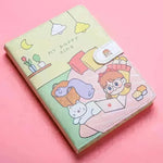 Kaba Bear Hippo Small White Magnetic Buckle Notebook Portable Notebook Girl Heart Creative Cute Hand Book - EX-STOCK CANADA
