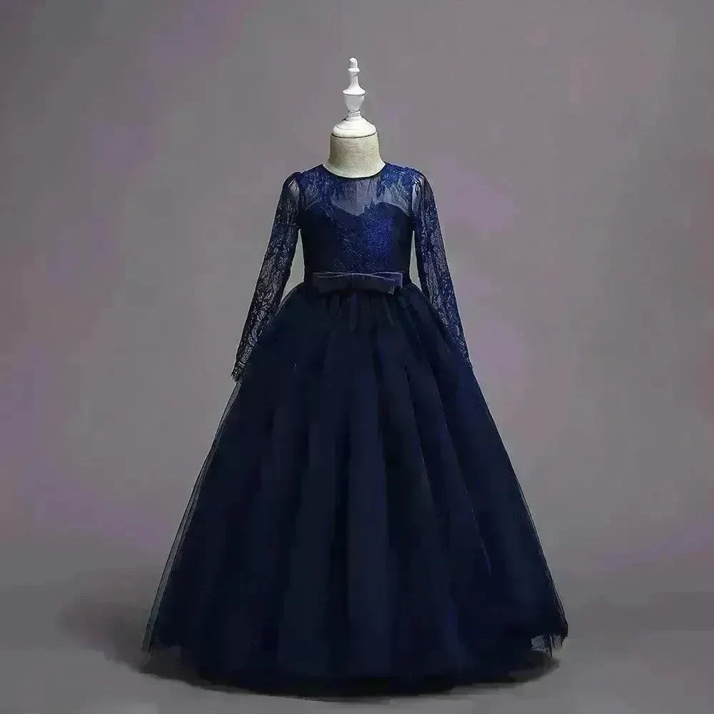 Kids Long Flower Girl Dress Dress - EX-STOCK CANADA