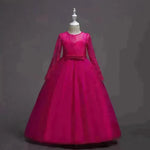 Kids Long Flower Girl Dress Dress - EX-STOCK CANADA