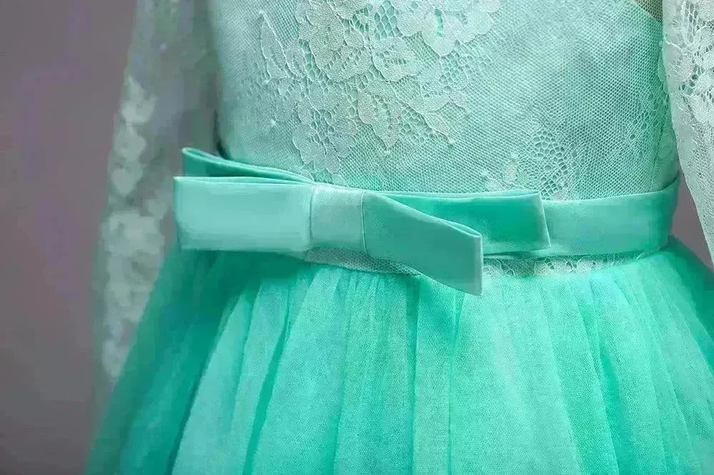 Kids Long Flower Girl Dress Dress - EX-STOCK CANADA