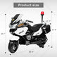 2026 24V Police 2 Seater Motorcycle with Rubber Tires 