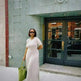 Knit Casual Tight Waist Round Neck Big Pit Stripe Slimming Knitted Long Dress - EX-STOCK CANADA