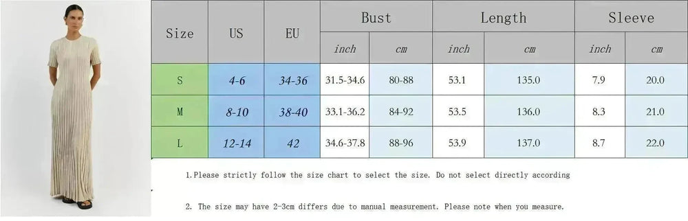 Knit Casual Tight Waist Round Neck Big Pit Stripe Slimming Knitted Long Dress - EX-STOCK CANADA