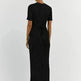 Knit Casual Tight Waist Round Neck Big Pit Stripe Slimming Knitted Long Dress - EX-STOCK CANADA