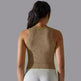 Knitted Solid Color Thread Mid-length Yoga Clothing Top Women - EX-STOCK CANADA