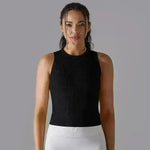 Knitted Solid Color Thread Mid-length Yoga Clothing Top Women - EX-STOCK CANADA