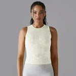 Knitted Solid Color Thread Mid-length Yoga Clothing Top Women - EX-STOCK CANADA