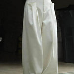 Korean Style Double Pleated Design Loose Casual Trousers Women - EX-STOCK Canada