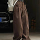 Korean Style Double Pleated Design Loose Casual Trousers Women - EX-STOCK Canada