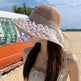 Lace Bow Straw Fisherman Hat Summer Outdoor Sunhat With Large Brim Anti-UV Sunshade And Face Protection Hat - EX-STOCK Canada