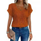 Lace Patchwork Short-sleeved T-shirt Women's Clothing - EX-STOCK CANADA