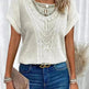 Lace Patchwork Short-sleeved T-shirt Women's Clothing - EX-STOCK CANADA