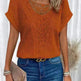 Lace Patchwork Short-sleeved T-shirt Women's Clothing - EX-STOCK CANADA