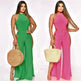 Lace-up Back Jumpsuit Split Leg Casual Trousers Women - EX-STOCK CANADA