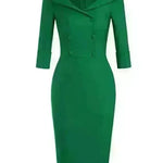 Ladies retro sweetheart collar casual wine dance dress foreign trade wide collar pencil skirt - EX-STOCK CANADA