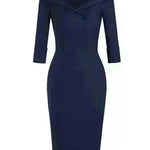 Ladies retro sweetheart collar casual wine dance dress foreign trade wide collar pencil skirt - EX-STOCK CANADA