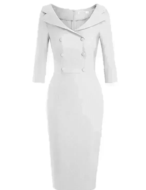 Ladies retro sweetheart collar casual wine dance dress foreign trade wide collar pencil skirt - EX-STOCK CANADA