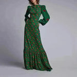 Lady Sexy V-neck Digital Printing Dress - EX-STOCK CANADA