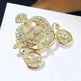 Lanhao Gray Guniang Pumpkin Car Brooch Fairy Tale Style Colorful Rhinestone - EX-STOCK CANADA