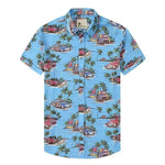 Lapel Print Thin Hawaiian Printed Shirt Men - EX-STOCK Canada