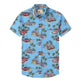 Lapel Print Thin Hawaiian Printed Shirt Men - EX-STOCK Canada