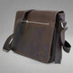 Greenwood Leather Laptop Bag. Premium Waxed Pull-Up Leather Messenger Bag 