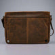 Greenwood Leather Laptop Bag. Premium Waxed Pull-Up Leather Messenger Bag 