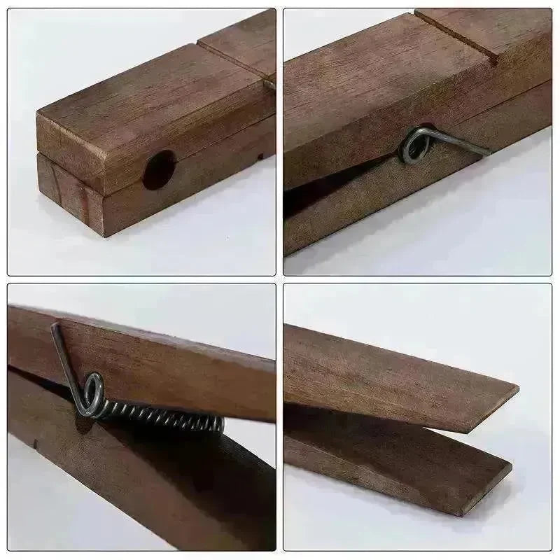Large Wood Clothespin Bath Towel Holder - EX-STOCK CANADA