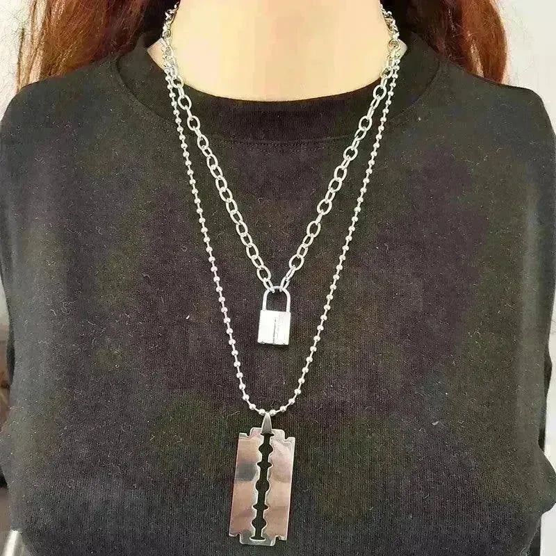 Layered Chains Punk Necklace - EX-STOCK CANADA