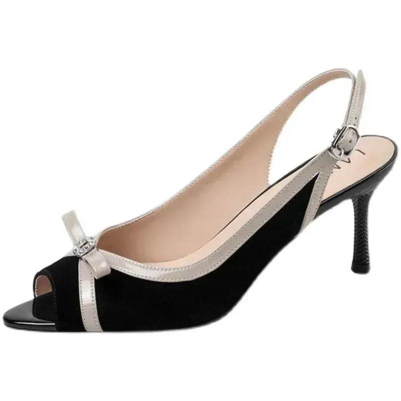 Leather Fish Mouth Shoes Women's High Heels - EX-STOCK Canada