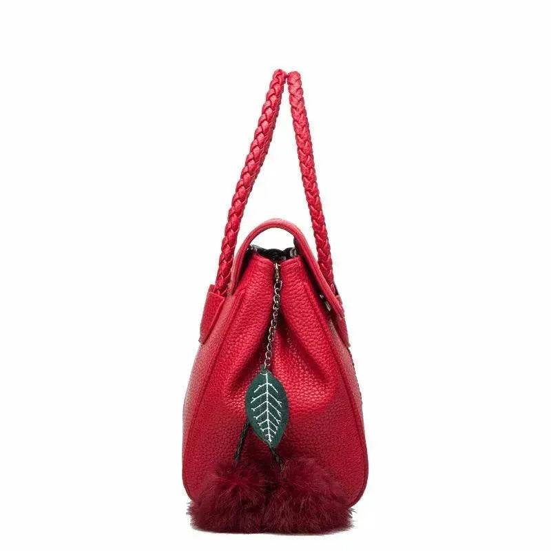 Leather handbags lychee pattern handbag - EX-STOCK Canada