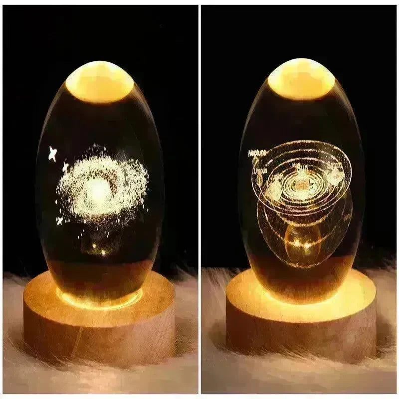LED Night Light Galaxy Crystal Ball Table Lamp 3D Planet Moon Lamp Bedroom Home Decor For Kids Party Children Birthday Gifts - EX-STOCK CANADA