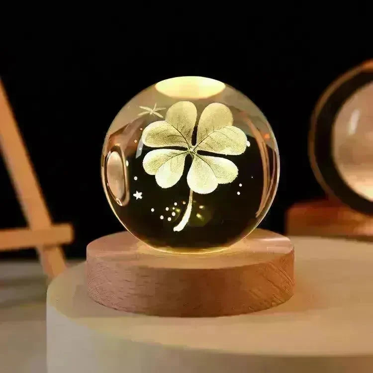 LED Night Light Galaxy Crystal Ball Table Lamp 3D Planet Moon Lamp Bedroom Home Decor For Kids Party Children Birthday Gifts - EX-STOCK CANADA