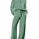 Leisure Sports Suit Long-sleeve Zipper Sweatshirt Wide Leg Pants Two-piece Set - EX-STOCK CANADA