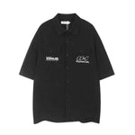 Letter Embroidered Workwear With Pocket Shirt - EX-STOCK Canada