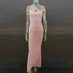 Light Diamond Sexy Suspender Mermaid Dress Gown - EX-STOCK CANADA