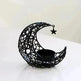 Light Luxury Crescent Moon Star Moon Black Gold Metal Candle Holder Modern Romantic Wedding Christmas Candle Cup Home Decor - EX-STOCK CANADA