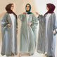 Lily Satin Cardigan Lace-up Bow Robe Abaya Dress for Arab Dubai Turkey Middle East Women - EX-STOCK Canada