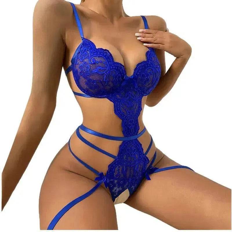 Lingerie Lace Transparent Bodysuit Pajamas - EX-STOCK Canada