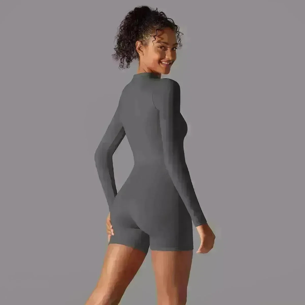 Long Sleeve One-piece Dance Fitness Sports Jumpsuit - EX-STOCK CANADA