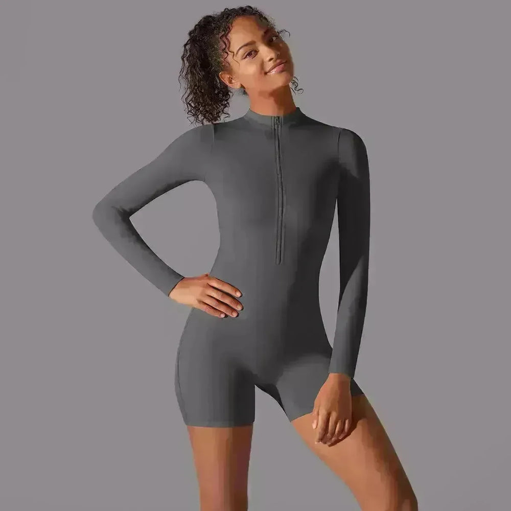 Long Sleeve One-piece Dance Fitness Sports Jumpsuit - EX-STOCK CANADA