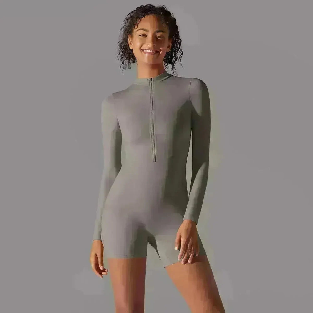 Long Sleeve One-piece Dance Fitness Sports Jumpsuit - EX-STOCK CANADA